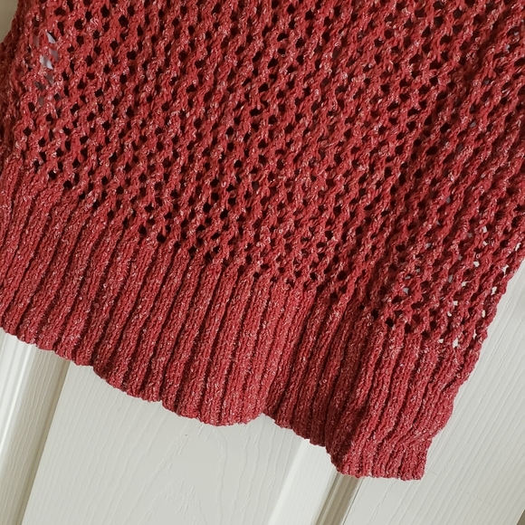 Lucky Brand XS Crochet Knit Sweater Top Excellent - Picture 6 of 6